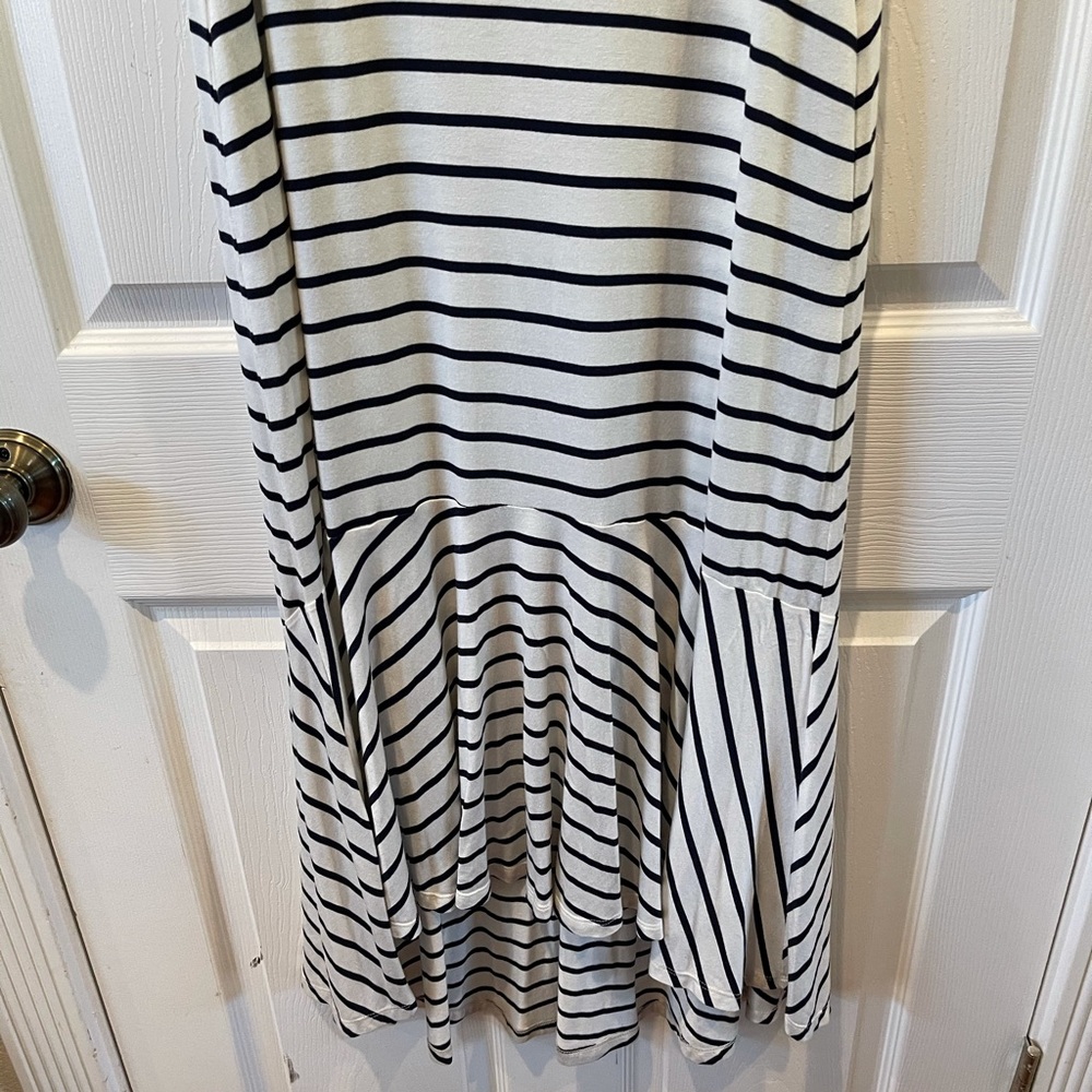 Anthropologie Amour Vert Striped High-Low Dress - Picture 4 of 9